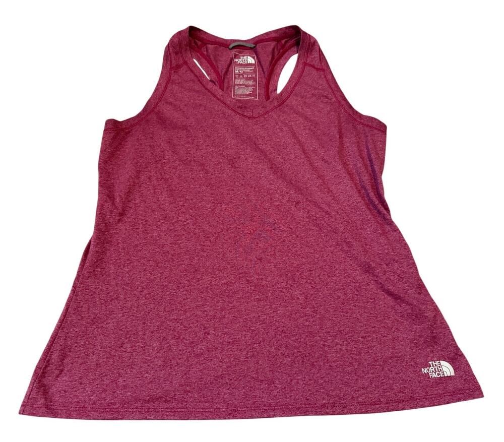 The North Face Heathered Pink Racerback Activewear Tank Top EUC Size M